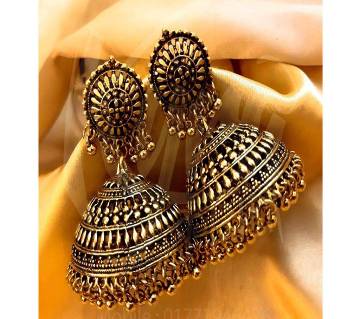 Antique Silver Metal Jhumko Ear Ring for Women