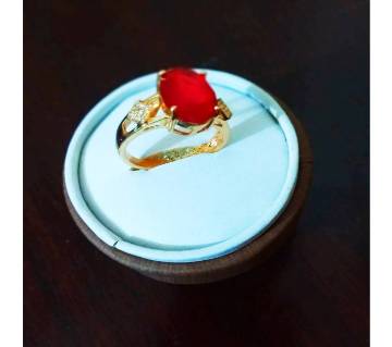 AD stone gold plated ring