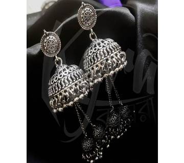 Silver Jhumka Earrings For Women Silver Jhumka Earrings For Women