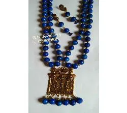 necklace with ear ring Set -Blue