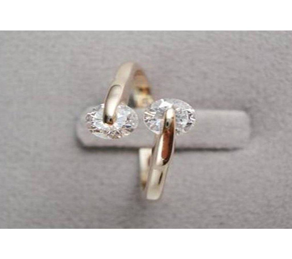 Rose Gold Plated hion Design Twin finger Ring বাংলাদেশ - 616894