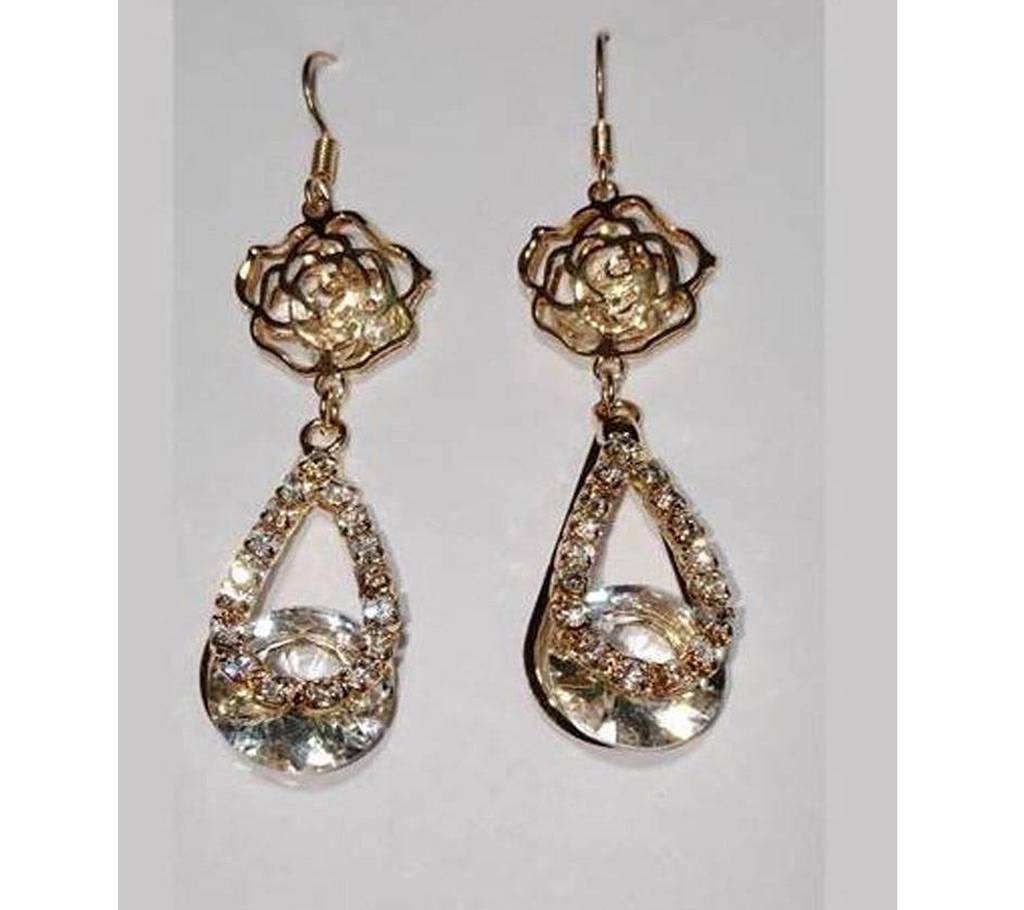 Golden Zinc Alloy Leaves Earring For Women বাংলাদেশ - 696712