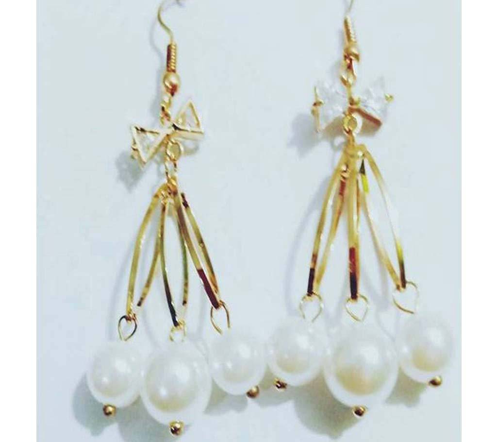 Golden Zinc Alloy Leaves Earring For Women বাংলাদেশ - 696718