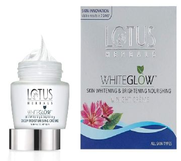 Lotus Herbals White Glow Skin Whitening & Brightening Nourishing নাইট ক্রিম - 60gm