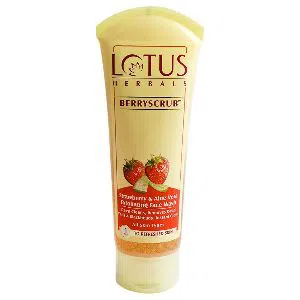 Lotus Herbals Berry Scrub Strawberry & Aloe Vera Exfoliating Face Wash 120g India