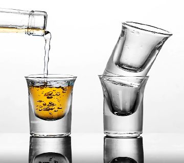 6pcs Transparent Shot Glass Cup Glass High Spirits White