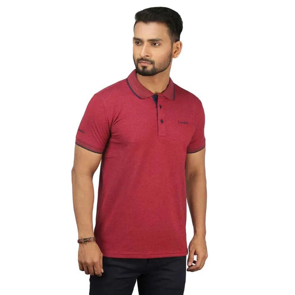 Maroon Short Sleeve Polo Shirt for Men PO-188