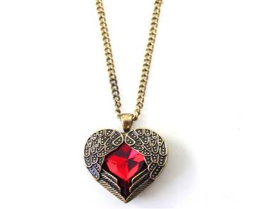 Red Crystal Heart Pendant