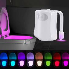 Motion Sensor Toilet Seat Night Light 8 Colors Waterproof