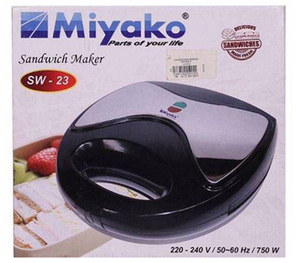 Miyako SW-23 স্যান্ডউইচ মেকার (ব্ল্যাক) বাংলাদেশ - 592716