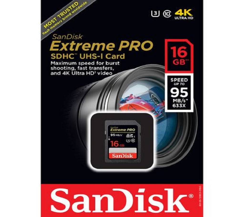 Sandisk 16GB 95mb/s SD - Memory Card বাংলাদেশ - 749411