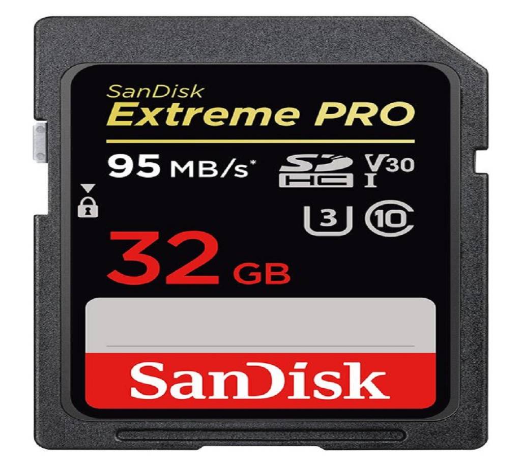 SanDisk Extreme Pro 95MB/s SDHC V30 UHSI Card 32GB বাংলাদেশ - 749421