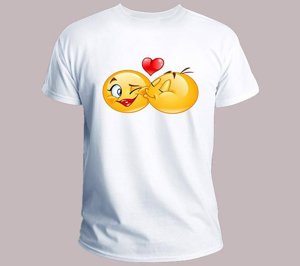 Emoji Love মেনজ হাফ স্লিভ টি-শার্ট বাংলাদেশ - 1003525