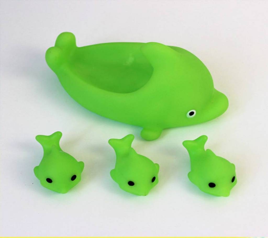 ডলফিন শেপড ফ্লোটিং Squeaky Toy বেবি বাথ টয় বাংলাদেশ - 831298