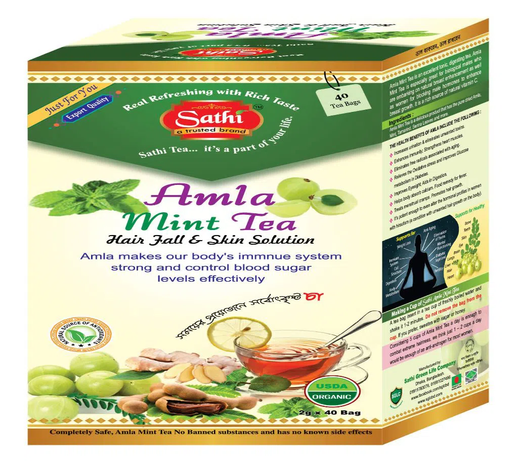 Amla Mint Tea 40 Tea Bags-BD