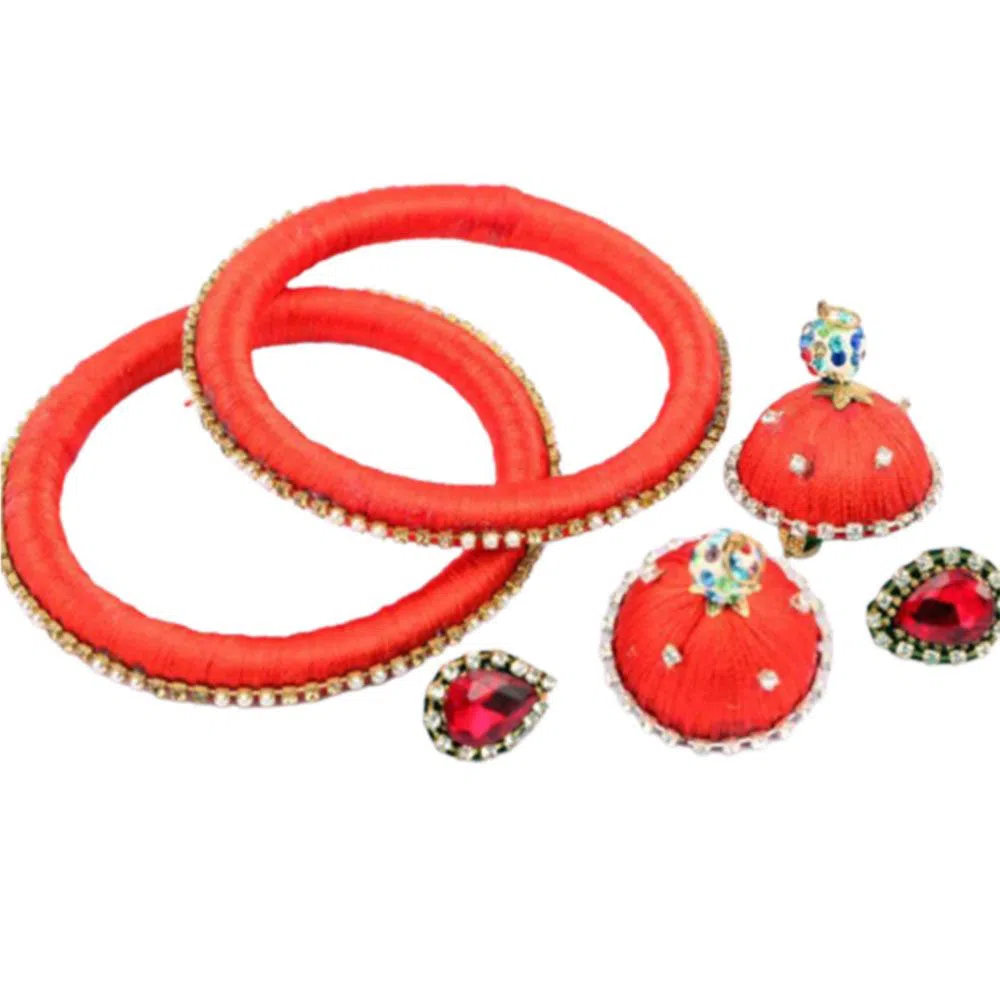 silk thread bangles & earrings