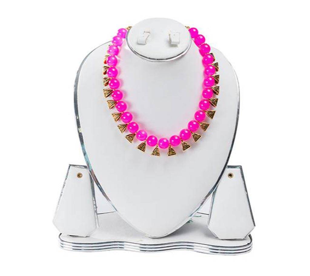 Pink Color Artifical Pearl নেকলেস বাংলাদেশ - 743325