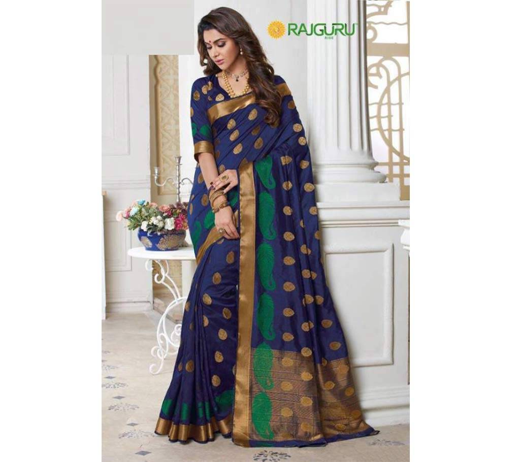 Raw Silk Multi color Pallu Saree বাংলাদেশ - 626735