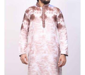 Multi Colour Printed Cotton Panjabi For Men