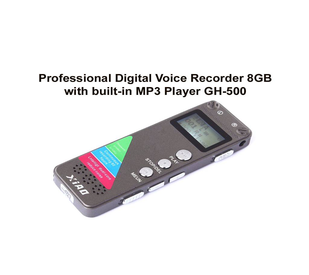 প্রোফেশনাল ডিজিটাল ডিসপ্লে ভয়েজ রেকর্ডার 8GB  with MP3 বাংলাদেশ - 765716