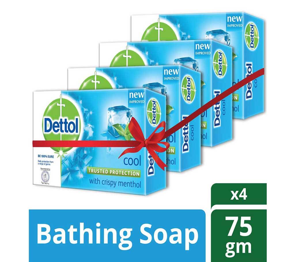 Dettol Soap Cool 75gm Quad Pack Combo (75gm X 4) বাংলাদেশ - 906007