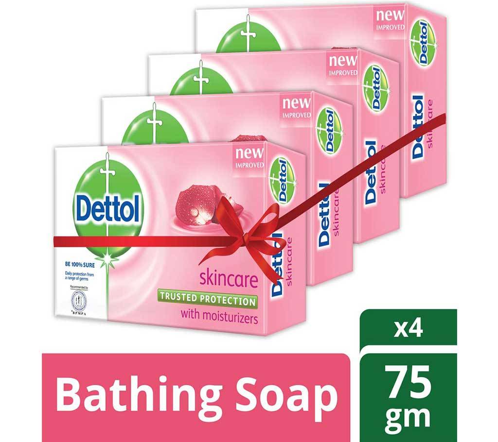 Dettol Soap Skincare 75gm Quad Pack Combo (75gm X 4) বাংলাদেশ - 906008