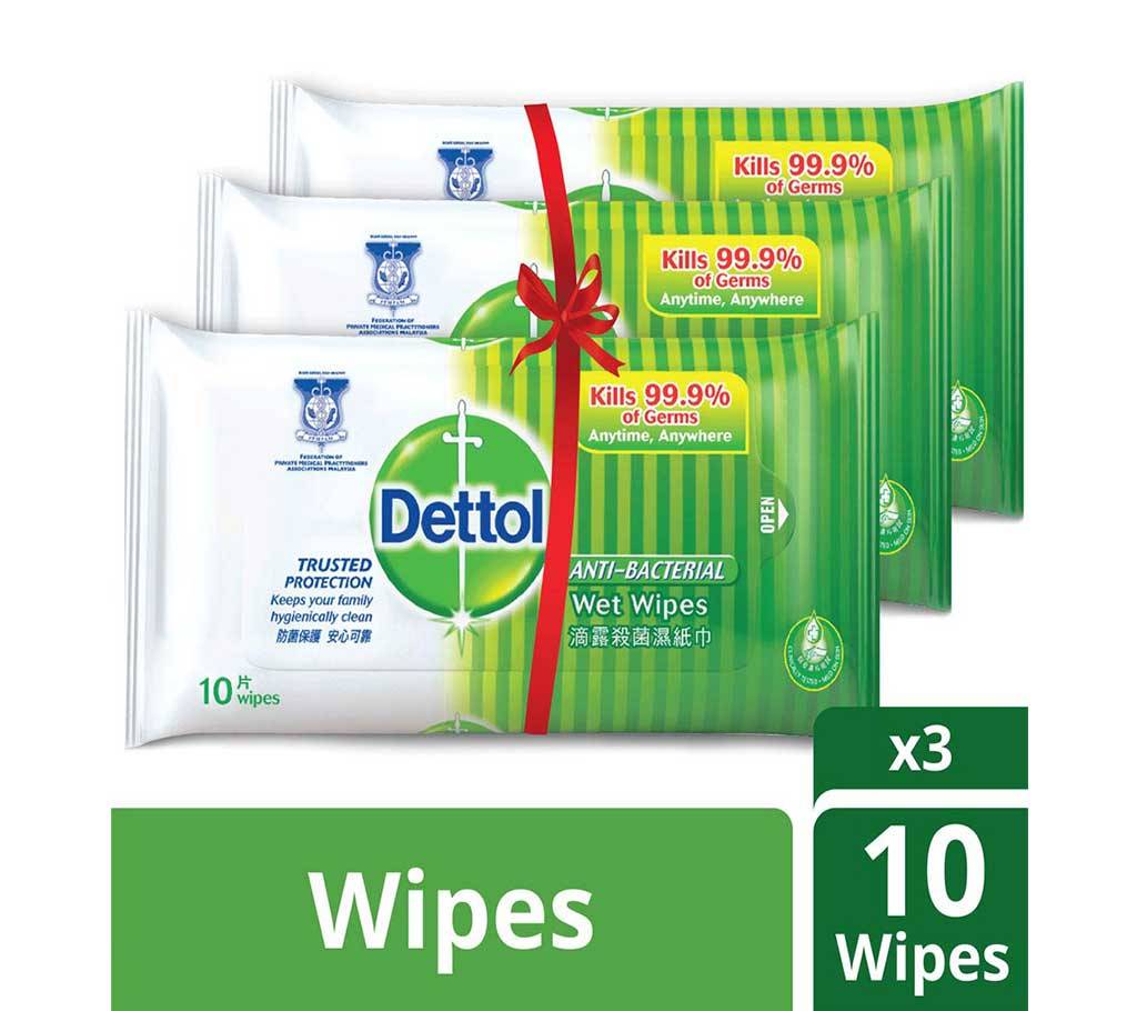 Dettol Antibacterial Wet Wipes 3 Pack Combo বাংলাদেশ - 906013
