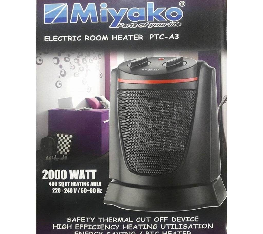 Miyako ইলেকট্রিক রুম হিটার PTC (A3-Black) বাংলাদেশ - 891099