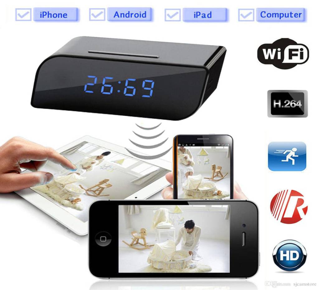 FLEX 1080P Wi-Fi হিডেন টেবিল ক্লক ক্যামেরা বাংলাদেশ - 555863
