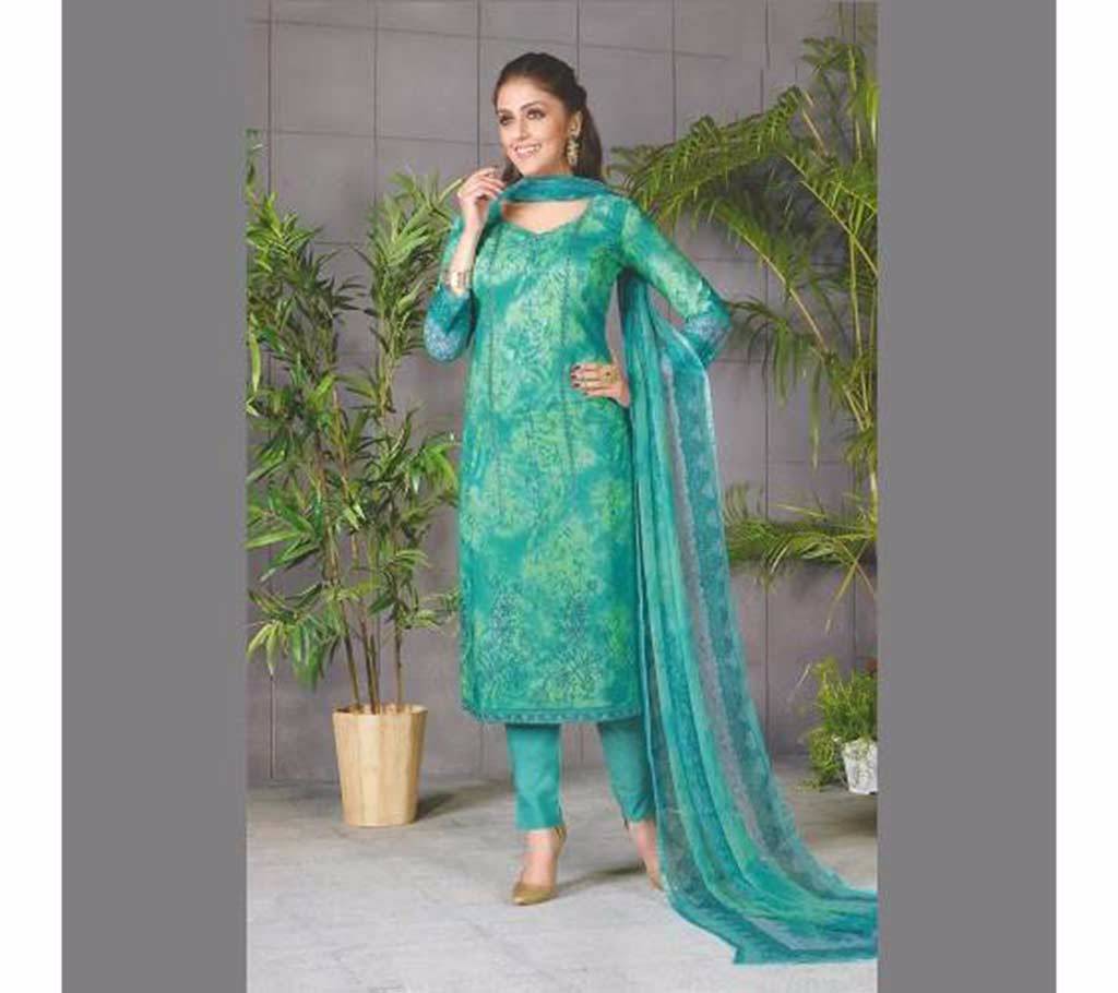 Rakhi Fashion আনস্টিচ লেস কটন ড্রেস বাংলাদেশ - 547571