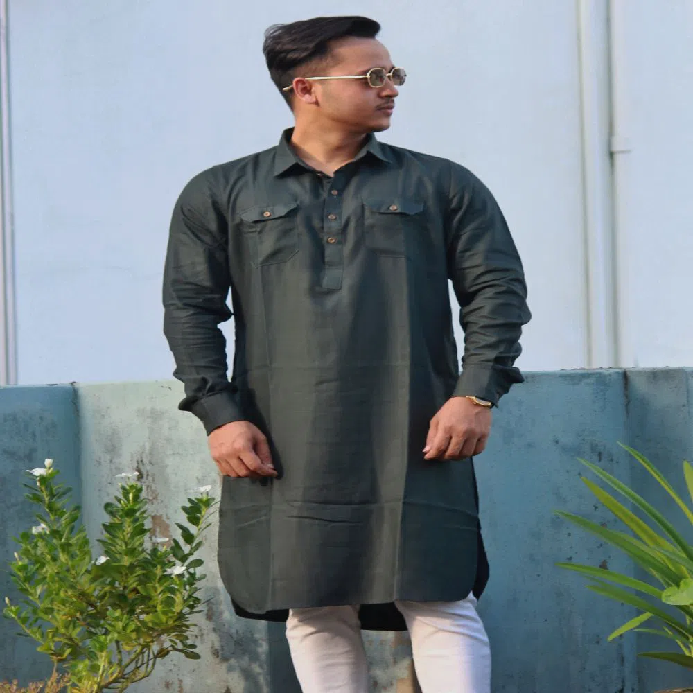 XIAZ Mix cotton Kabli Punjabi for men