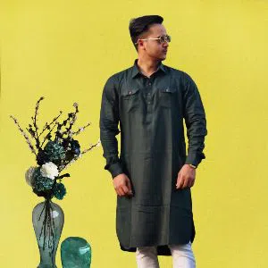 XIAZ Mix Cotton Kabli Punjabi For Men
