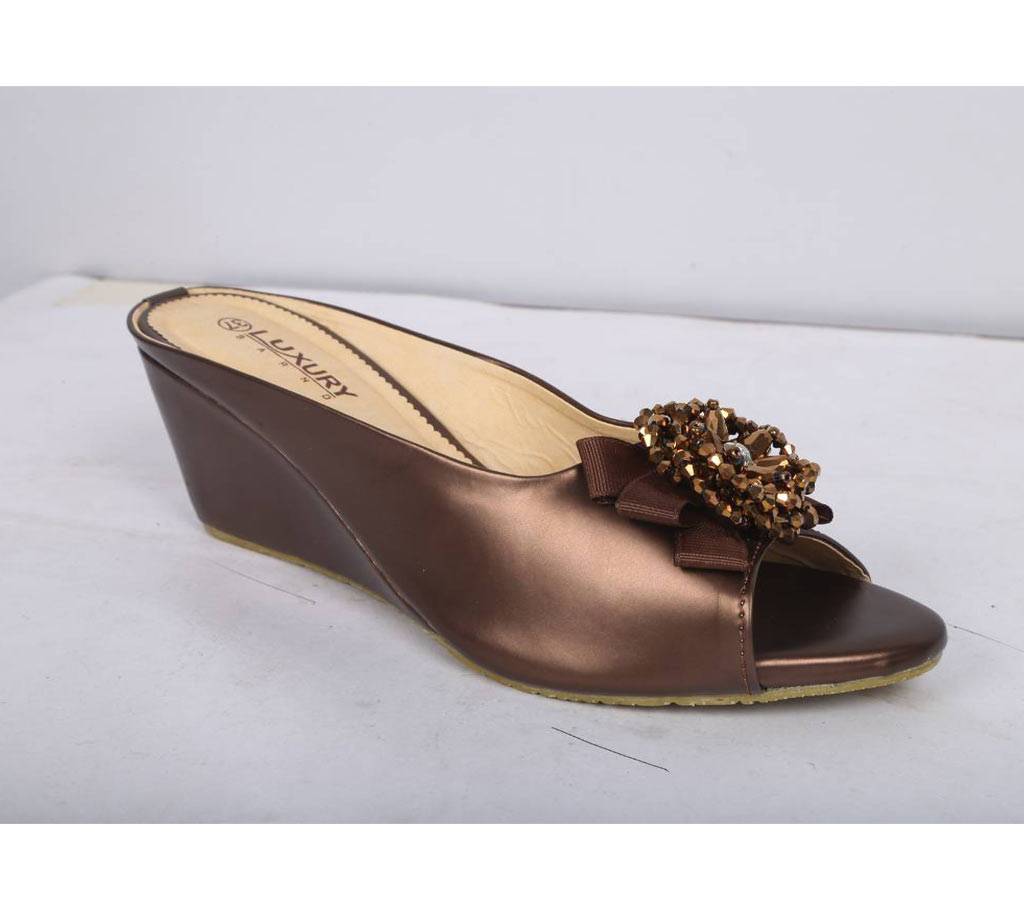 Artificial Leather Wedge High Heel Sandals fFor Women বাংলাদেশ - 698843