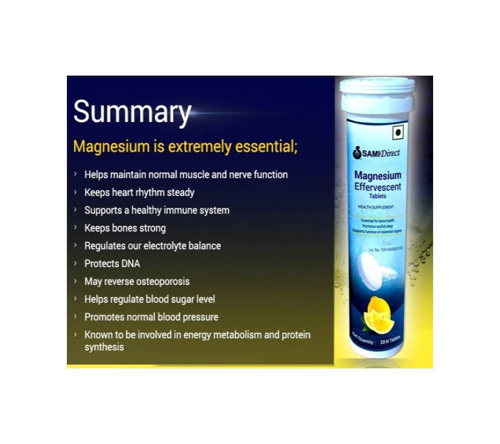 Magnesium Effervescent (800mg) - India বাংলাদেশ - 802027