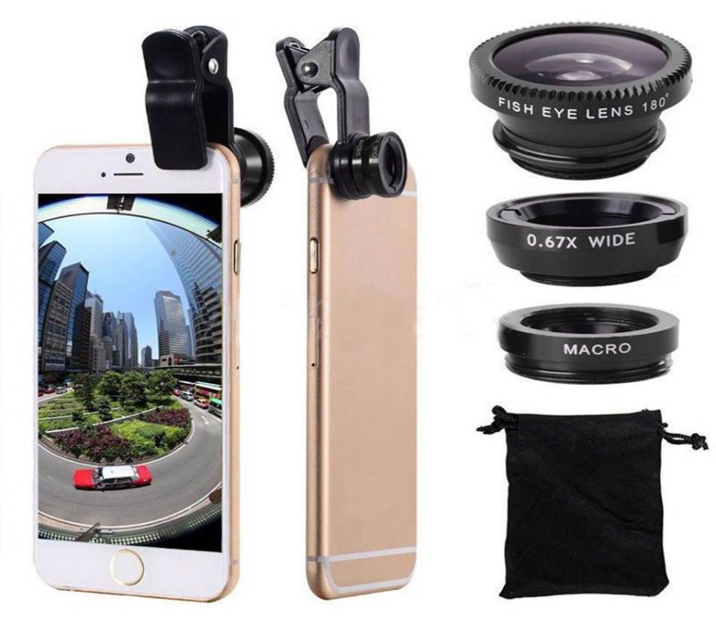 Universal 3 In 1 Clip Lens For Smartphone বাংলাদেশ - 674751