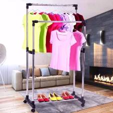 DOUBLE POLY STEEL CLOTH RACK