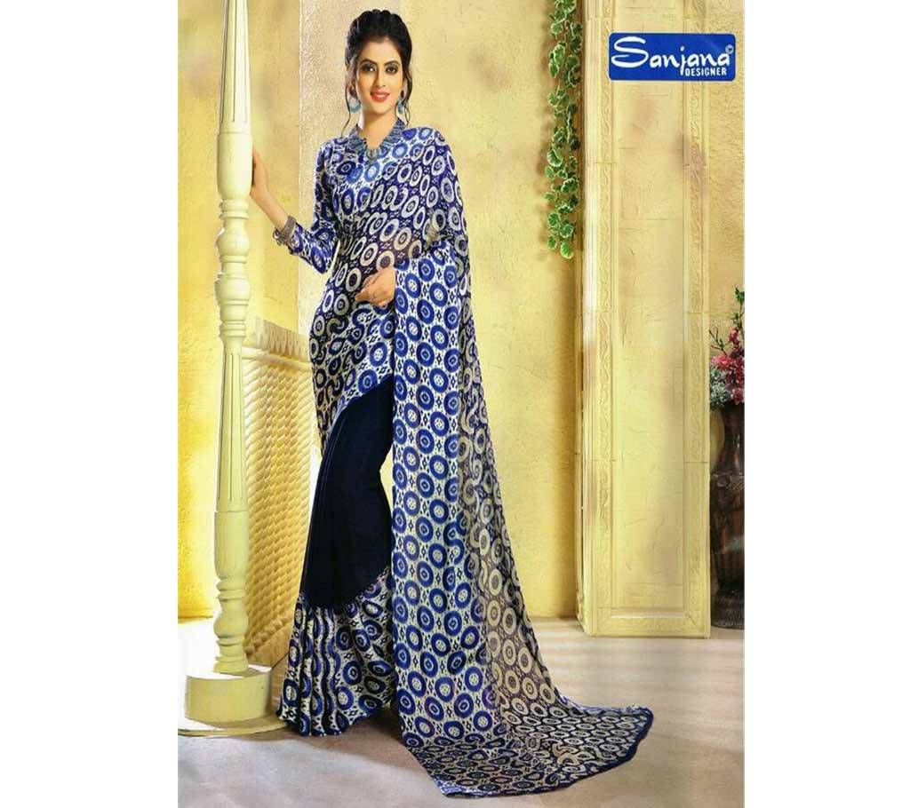 Indian Pure Samu silk par & body জর্জেট শাড়ি বাংলাদেশ - 651101