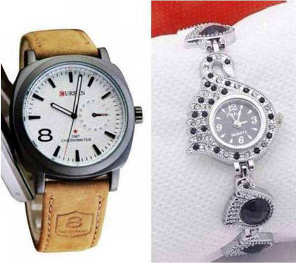 Couple wrist Watch Combo Offer বাংলাদেশ - 624626