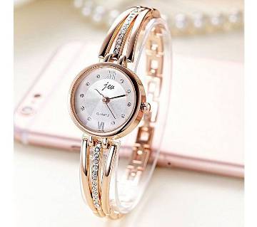 Golden Stainless Steel Analog Watch for Women