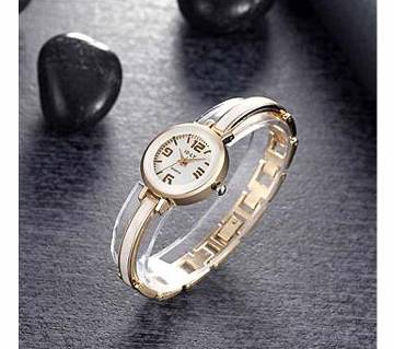 Golden Alloy Bracelet Watch for Women