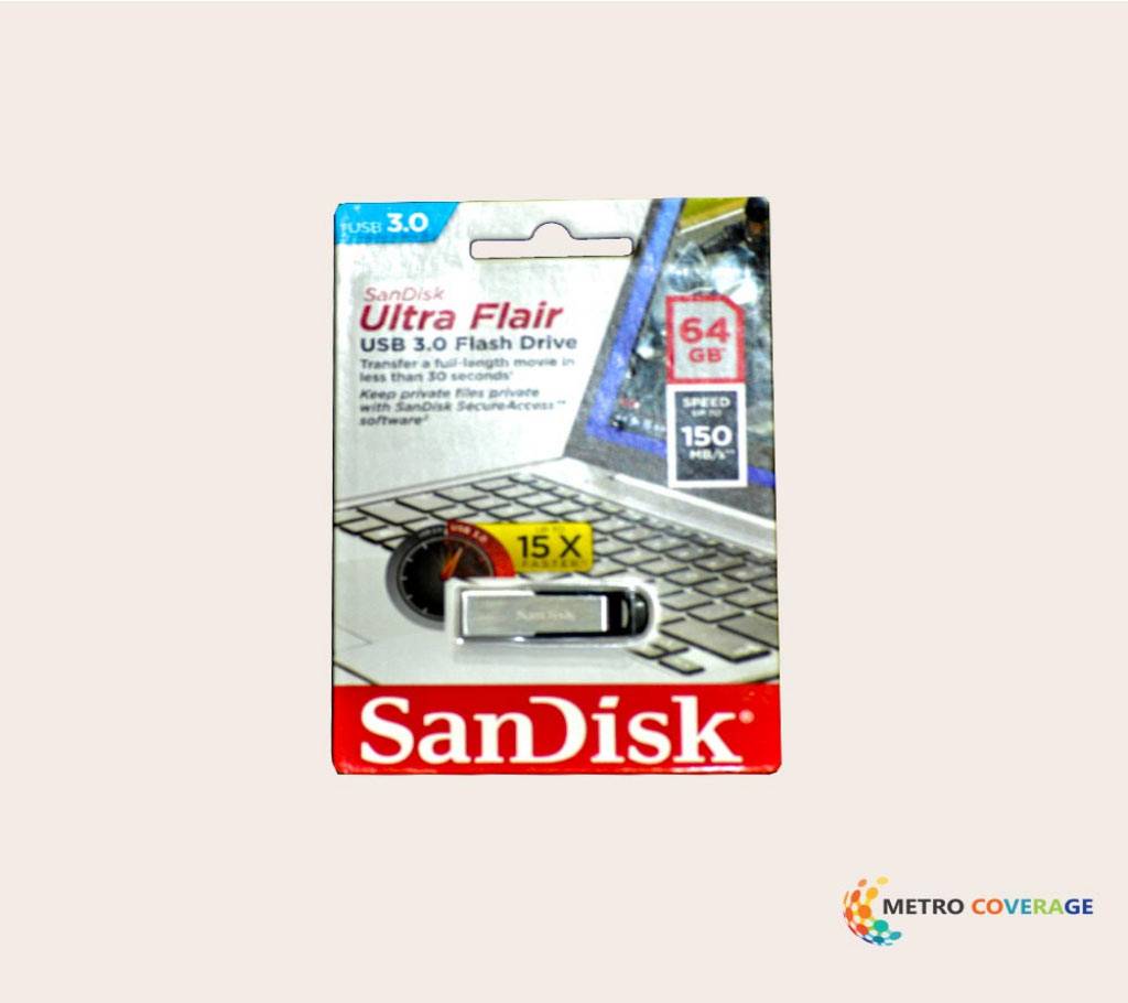 SanDisk Ultra Flair USB পেনড্রাইভ - ৬৪ জিবি বাংলাদেশ - 629201