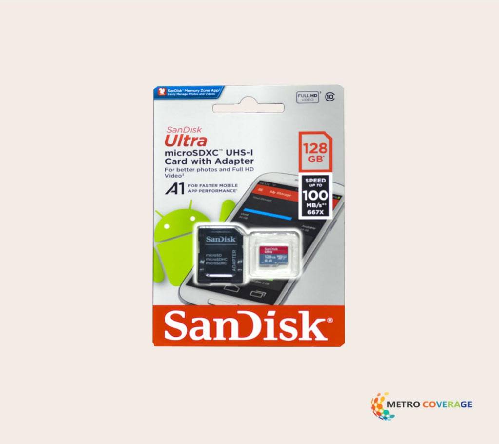 SanDisk Ultra মাইক্রো SD কার্ড - ১২৮ জিবি বাংলাদেশ - 629205