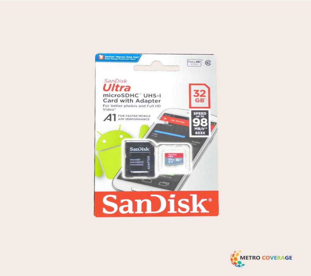 SanDisk Ultra মাইক্রো SD কার্ড - ৩২ জিবি বাংলাদেশ - 629219