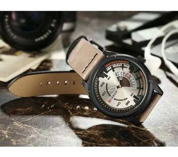 CURREN 8298 Mens watches Top brand luxury men leather quartz watch strap Fashion male Casual waterproof watch