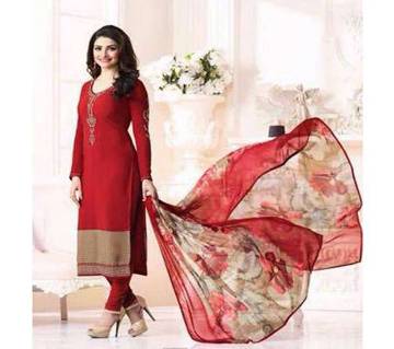 Unstitched georgette embroidery three piece-copy