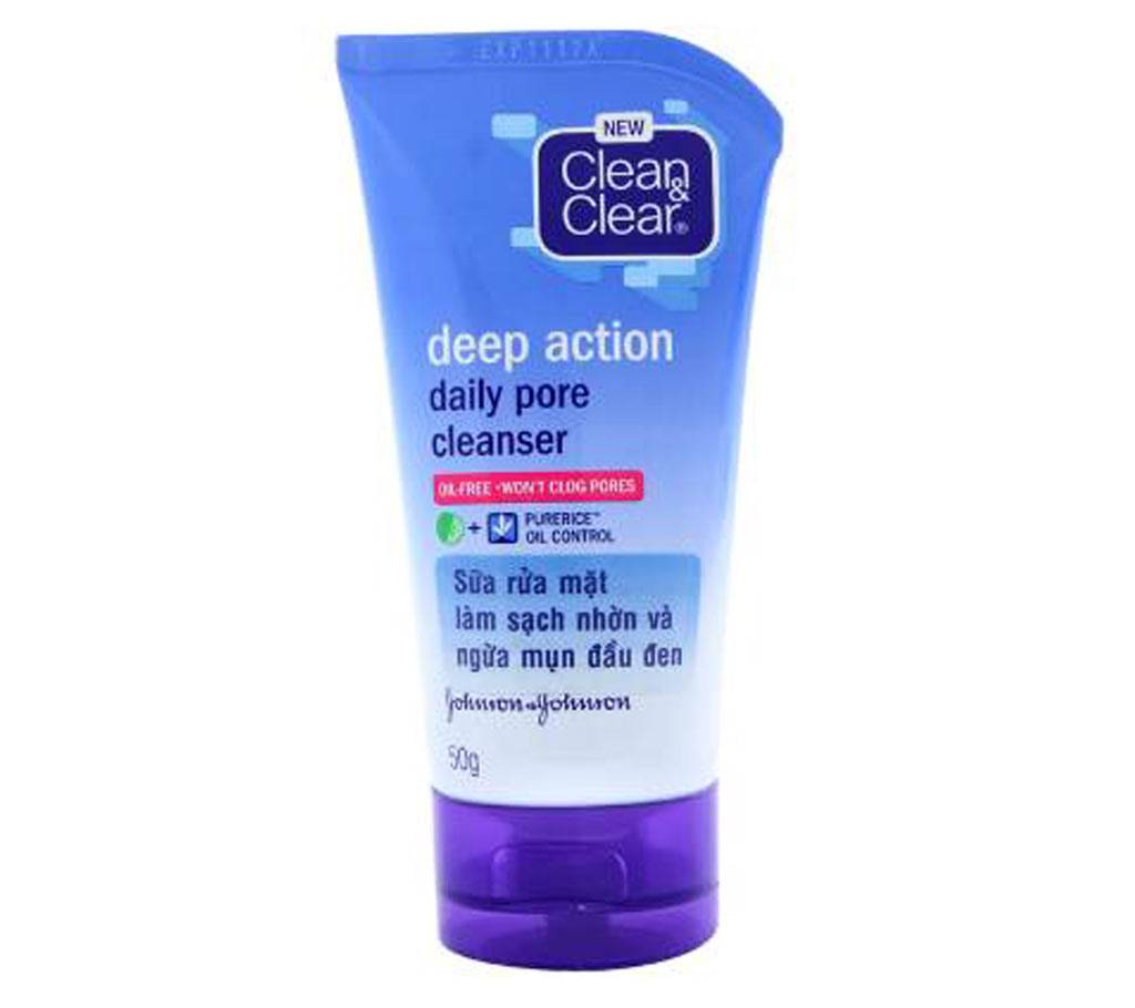 CLEAN & CLEAR DEEP ACTION ডেইলি পোর ক্লিঞ্জার- 50g বাংলাদেশ - 583298