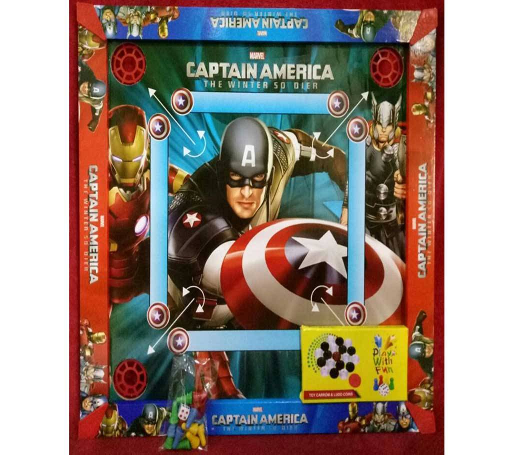 Captain America ক্যারাম বোর্ড কাম লুডু অ্যান্ড স্নেক ল্যাডার বাংলাদেশ - 659089