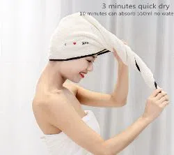 Quickly Dry Hair Wrapped Towels