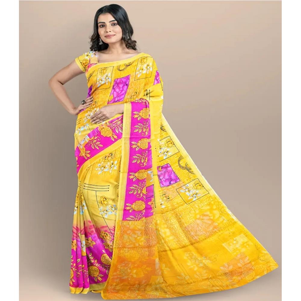 Cotton Print Tangail Saree for Women in Various Colors