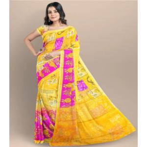 Cotton Print Tangail Saree for Women in Various Colors